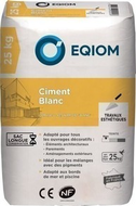 EQIOM CIMENT BLANC CEM II/A-LL 42.5 N CE PM-CP2 NF 25KG/SAC (64) ***NOUVEAU***