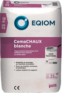 EQIOM CEMACHAUX BLANCHE HL5 25KG/SAC 63/PAL nouveau coloris apres prod 03/23